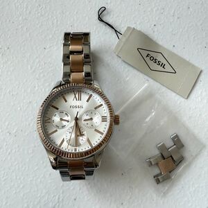 Fossil Rye Women’s Gold Silver Two Tone Multifunctional Watch